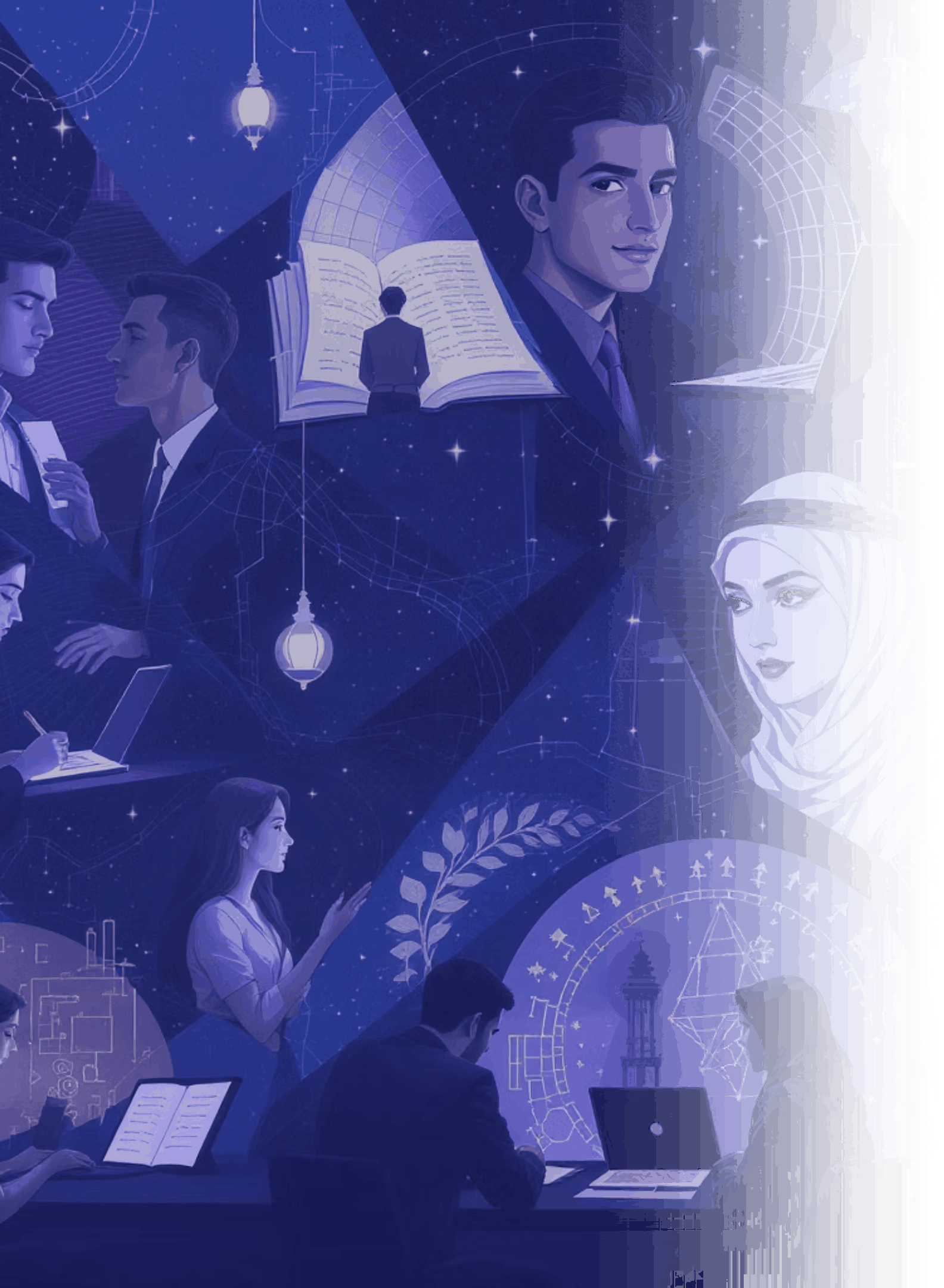 Montage of ambitious students